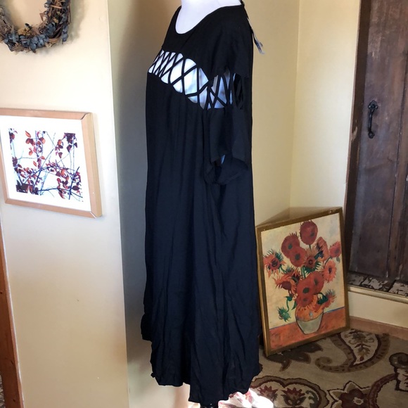 TORRID sz 3x 22/24 Open Cage X Weave Crewneck Lightweight Popover Dress $59 NEW - Picture 6 of 12